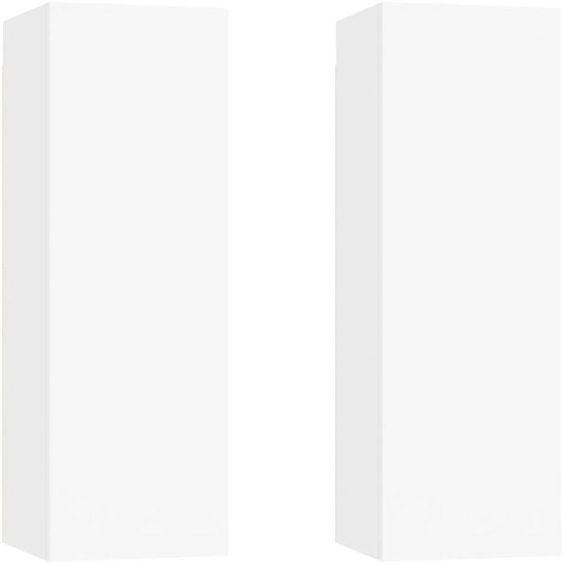 Vidaxl - Meubles tv 2 pcs Blanc 30,5x30x90 cm Bois d'ingénierie