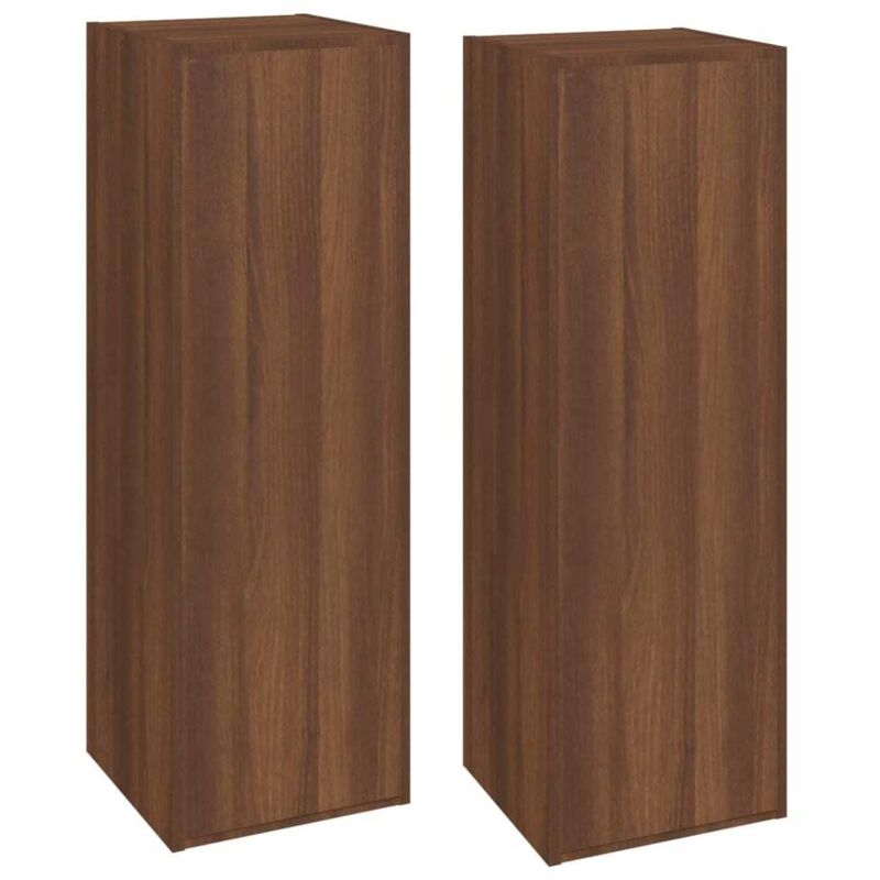 Vidaxl - Meubles tv 2 pcs Chêne marron 30,5x30x90 cm Bois d'ingénierie