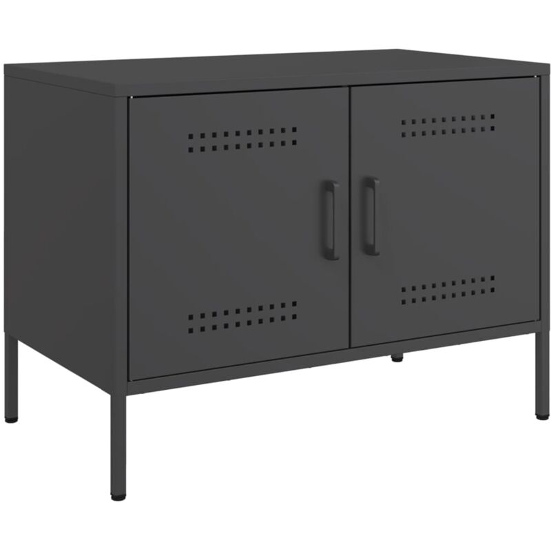 Vidaxl - Meuble tv noir 68x39x50,5 cm acier