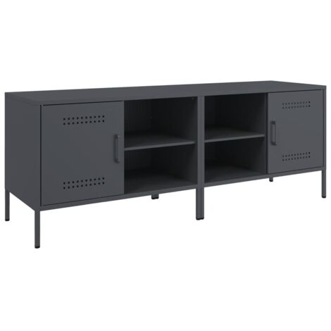 Meubles TV 2 pcs，Banc TV，Armoire TV anthracite 68x39x50,5 cm acier CFW212938