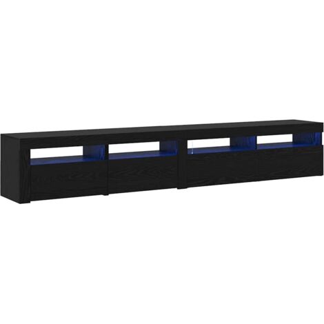 Meubles TV 2 pcs,Banc TV,Armoire TV Chêne noir 240 x 35 x 40 cm Bois d'ingénierie CFW942519