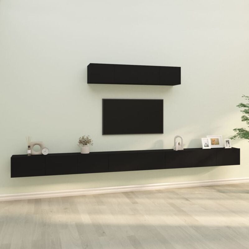Vidaxl - Ensemble de meubles tv 6 pcs Noir Bois d'ingénierie