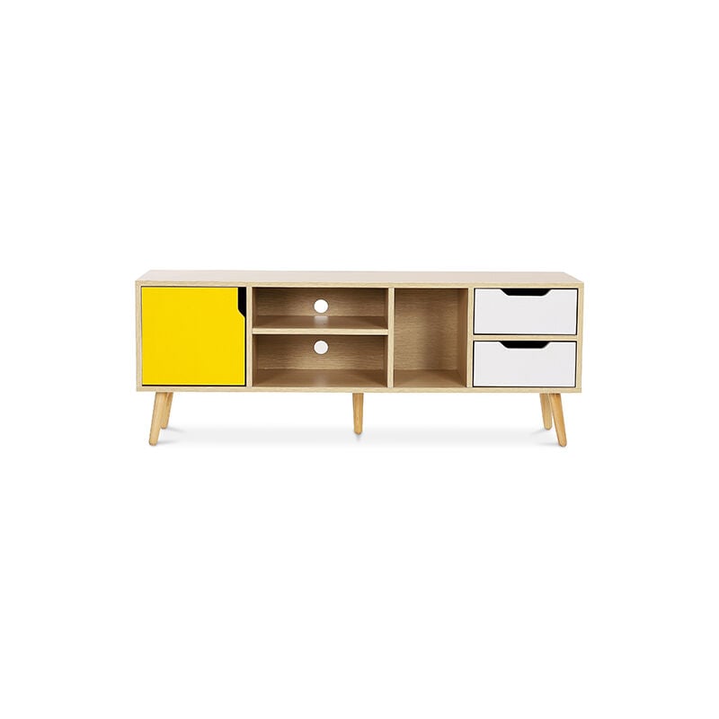 Meuble tv en Bois - Design Scandinave - Aren Jaune