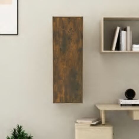Meubles TV-Banc TV-Meuble Télé Chêne fumé 30,5x30x90 cm Bois d'ingénierie 668369