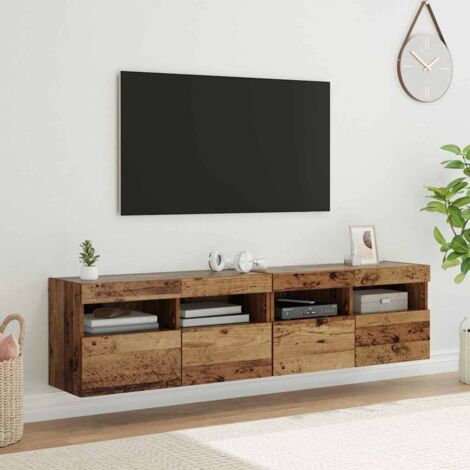 Meubles TV muraux 2 pcs Bois Ancien 80 x 30 x 40 cm vidaXL