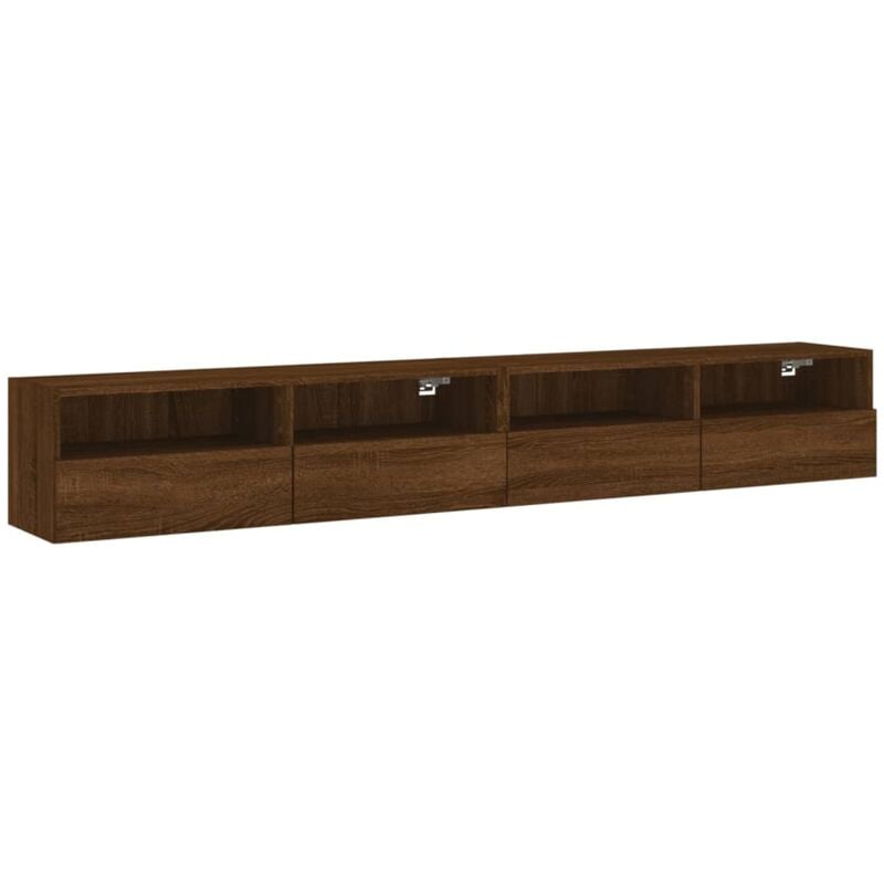 Vidaxl - Meubles tv muraux 2pcs chêne marron 100x30x30cm bois ingénierie