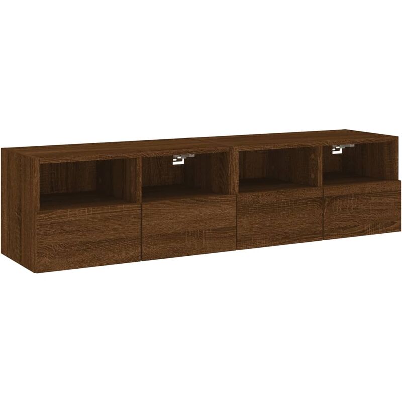 Vidaxl - Meubles tv muraux 2 pcs chêne marron 60x30x30cm bois ingénierie