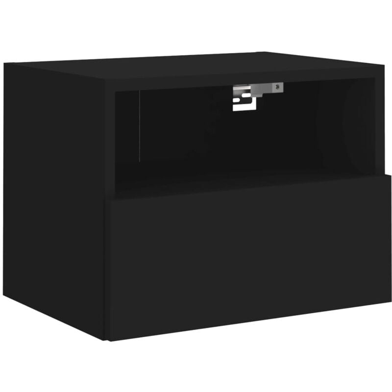 Vidaxl - Meuble tv mural noir 40x30x30 cm bois d'ingénierie