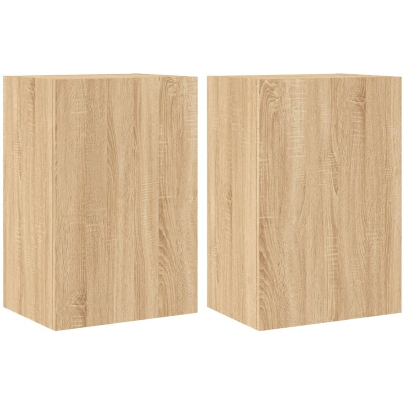 Vidaxl - Meubles tv muraux 2 pcs chêne sonoma 40,5x30x60 cm