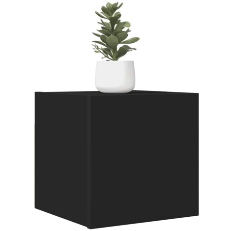 Meubles TV muraux 2 pcs Moderne - Meubles de rangement - Buffet Salon - Noir 30, 5x30x30 cm Chic-862831