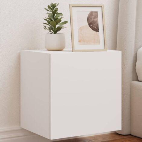 Meubles TV muraux à LED 2 pcs-Banc TV-Meuble Télé blanc 40,5x35x40 cm 404622