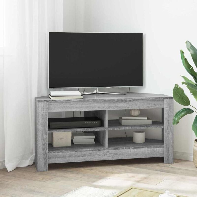 vidaXL MeubleTVd'Angle Gris Sonoma 102 x 40,5 x 45 cm
