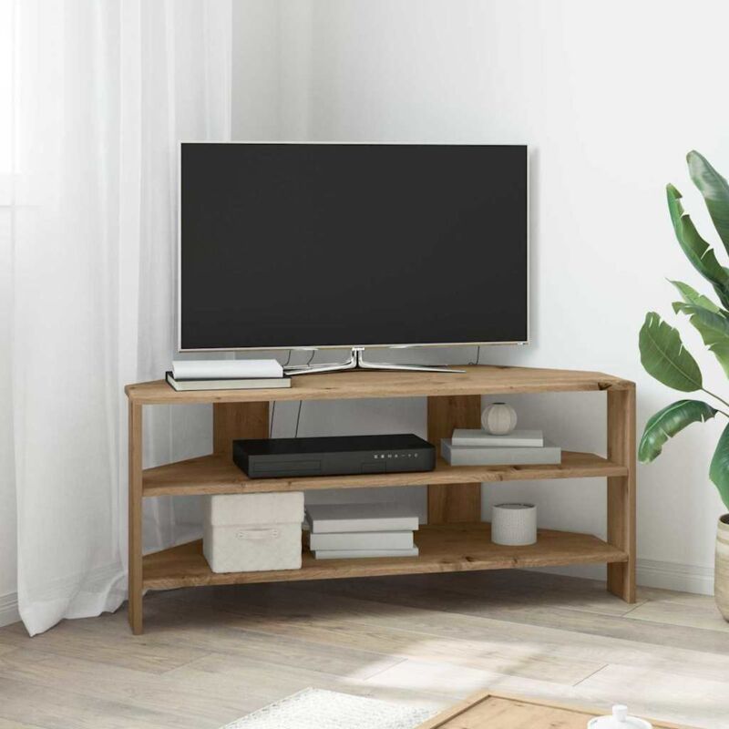 vidaXL MeubleTVd'Angle Chêne artisanal 102x40,5x45cm Bois d'ingénierie
