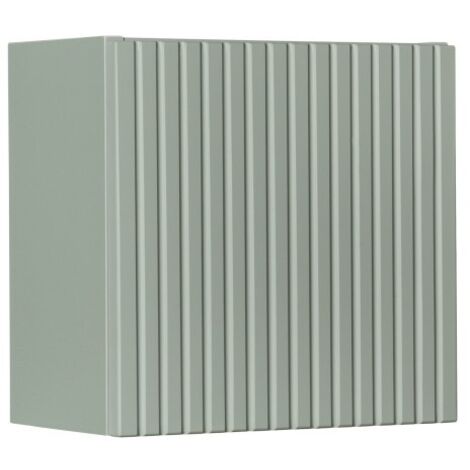 Meublorama – Meuble de rangement salle de bain 30x30 cm – 1 porte battante – Vert sauge pastel – MDF résistant à l'humidité – Fixation murale
