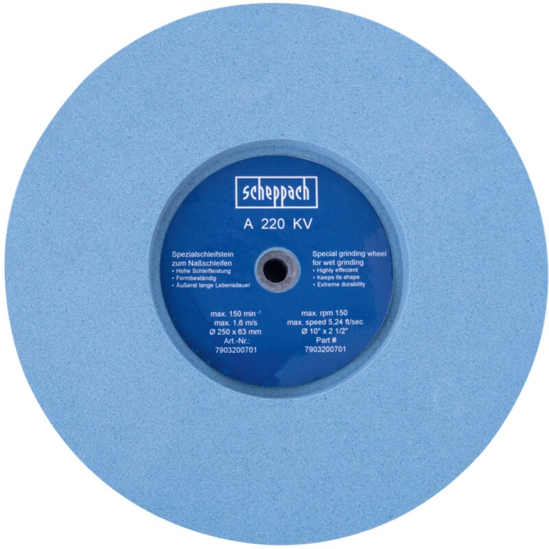 Scheppach - Meule originale pour affûteuse Tiger 2500/7000s - Ø250 x 63mm - Grain 220 - Meule de remplacement - Meule de rechange