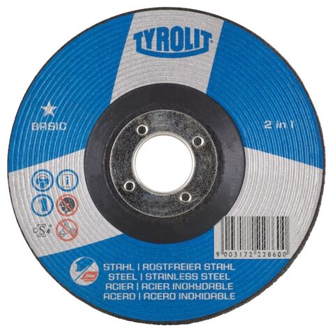 Meule à ébarber 2EN1 BASIC 27 - Ø 230 mm - Épaisseur 6 mm - TYROLIT