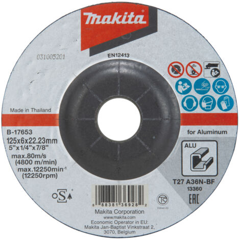 Meule à ébarber aluminium, pour meuleuses d'angle MAKITA B-17653
