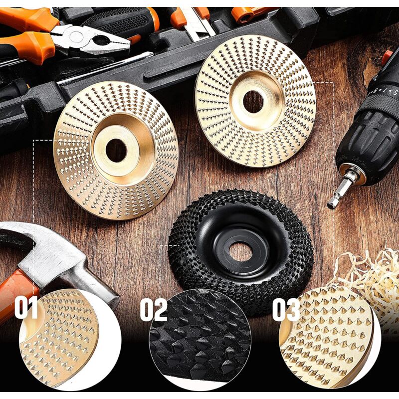 Meule à polir pour le travail du bois Plateau à thé Couteau Arc Avion Plaque inclinée avec trous-1pcs-125/22 Argent (Avion)