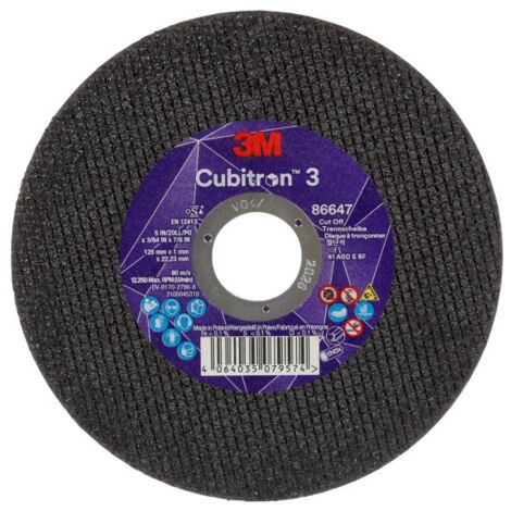 Meule à tronçonner Cubitron III™ - Ø 125 mm - Épaisseur 2 mm - 3M
