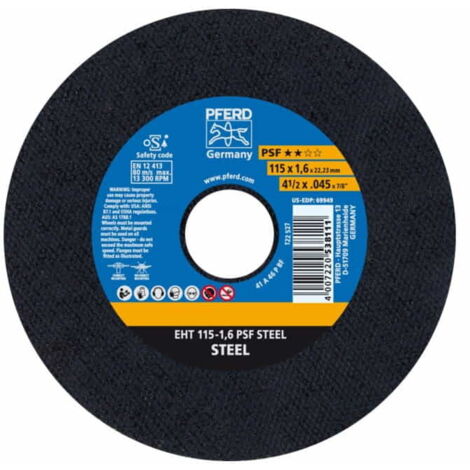 Meule à tronçonner droite A46PPS 178x1,6mm PFERD 1 PCS