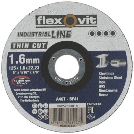 TYROLIT Disques à Tronçonner DxUxH 125x2,5x22,23 2en1 Pour Acier Et