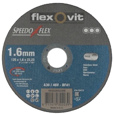 Meule à tronçonner SPEEDOFLEX - Ø 125 mm - Épaisseur 1.6 mm - FLEXOVIT