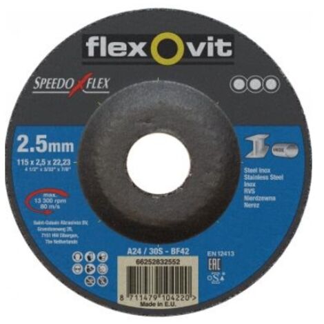 Meule à tronçonner SPEEDOFLEX - Ø 230 mm - Épaisseur 2.5 mm - FLEXOVIT