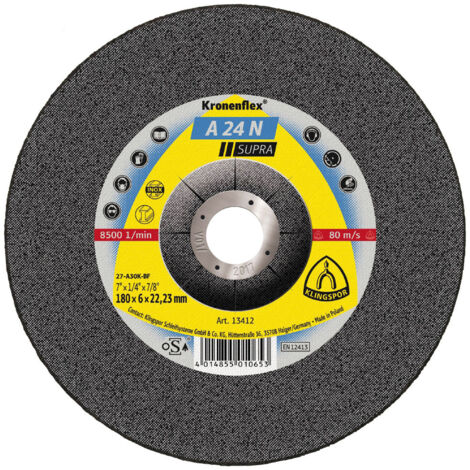 Meule A24N Supra180 x 8 mm coudée