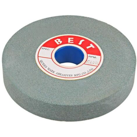 Meule abrasive carbure de silicium 125x16x12.7mm – Grain 100 pour meulage de précision – Compatible touret à meuler – Vert
