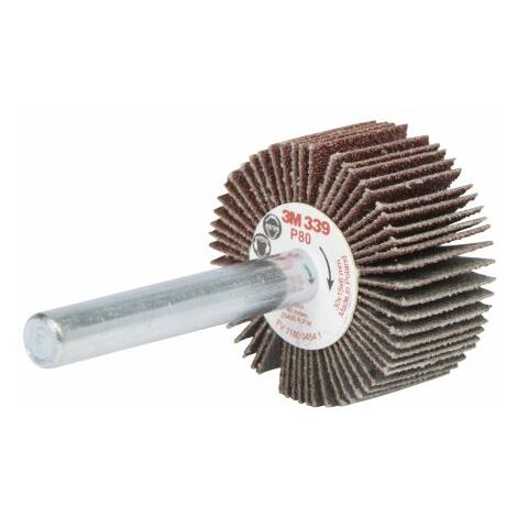 Meule abrasive, Dia. 30mm x 15mm 3M, grain P80, Oxyde d'aluminium, 25400tr/min ( Prix pour Boîte de 10 )