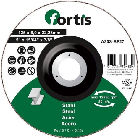 Meule Acier 125 x 60mm FORTIS