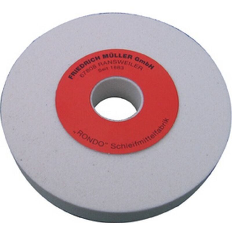 Muller - Meule, au corindon raffiné, blanc, Dimensions : 125 x 25 x 32 mm, Grain 50, Dureté j