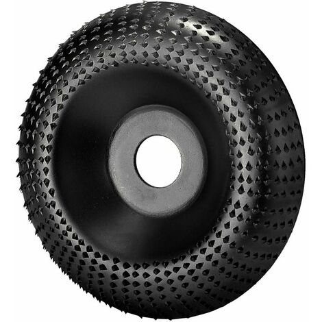 Meule Bois Disque de Gravure Meuleuse d'angle en Acier au Carbone Roue 16mm ID 100mm OD, Noir