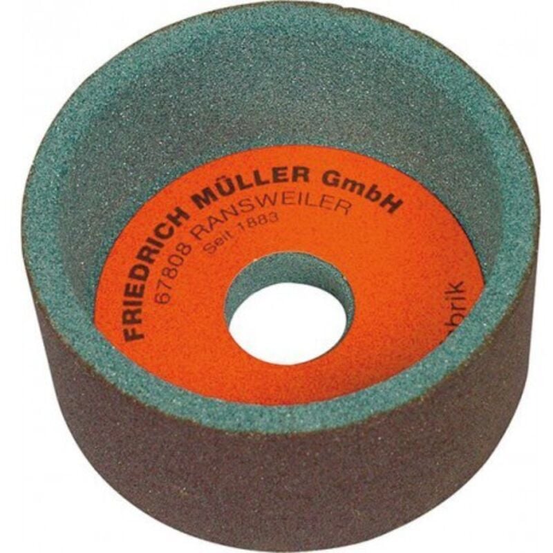 Muller - Meule boisseau en carbure de silicium, Dimensions : 100 x 50 x 20 mm, Grain 80, Dureté k