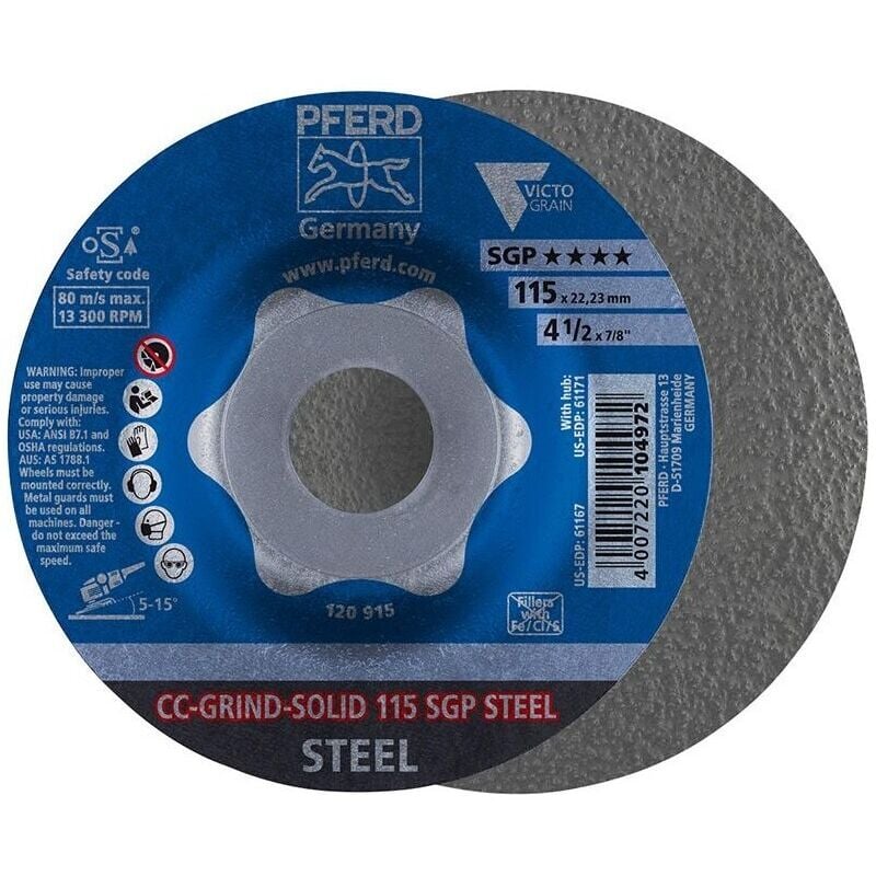 FP - Meule CC-Grind Solid sgp steel 115mm pferd