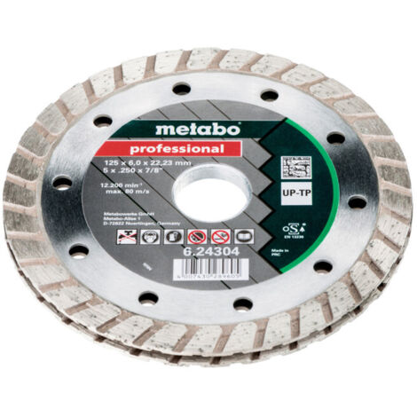 Meule de fraisage diamantée, 125x6x22,23 mm, « professional », « UP-TP », Tuckpointing universel metabo