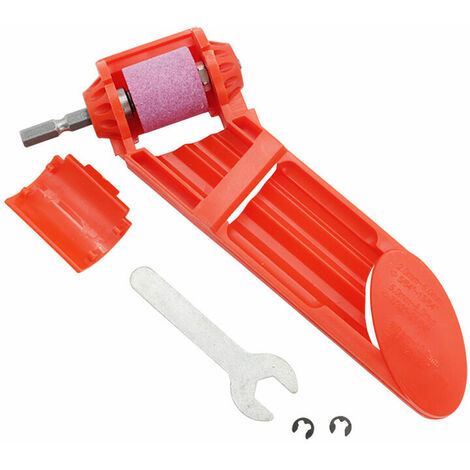 Meule de meulage Affûteuse ， de Foret en Titane Outil alimenté par perceuse Portable，1 pièce, orange