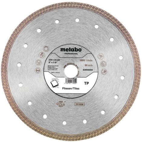 Meule de tronçonnage diamantée 230x22,23mm, « TP », Carrelage « professional » (628580000)