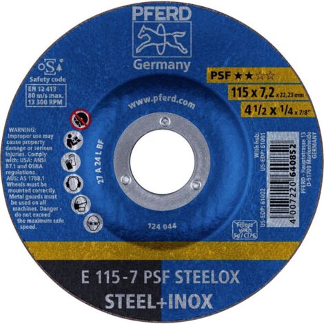 Meule d'ébarbage coudée PSFSTEELOX 115x7mm PFERD 1 PCS