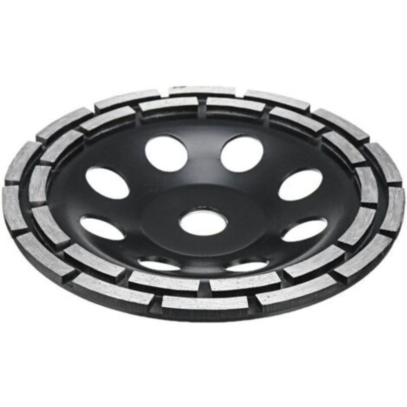 Xisrens Meule Diamant Noir À Double Rangée 180mm Pour Meulage Électrique Pour Meuler Le Mur 180mm À Double Rangée