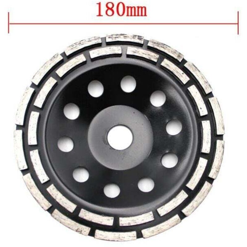 Tumalagia - gabrielle Meule diamantée, meule diamantée 180 mm, meule à béton, meule diamantée universelle, meule à béton, pierre, mortier de granit,