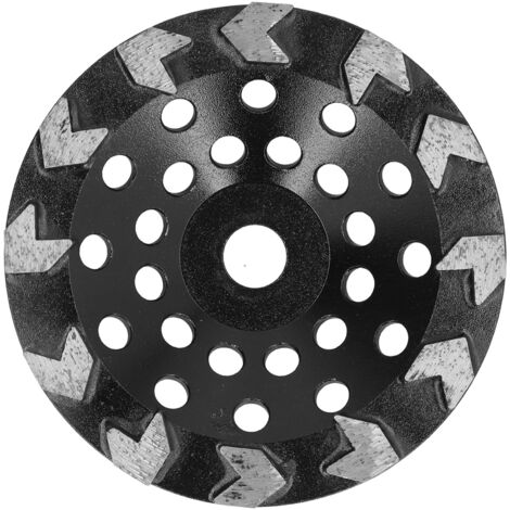 Meule diamantée 10 dents noire 180 mm pour poncer le béton, la pierre, le ciment