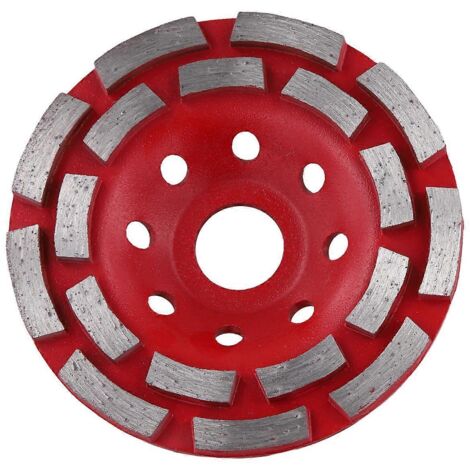 Meule diamantée à double rangée de disques boisseaux