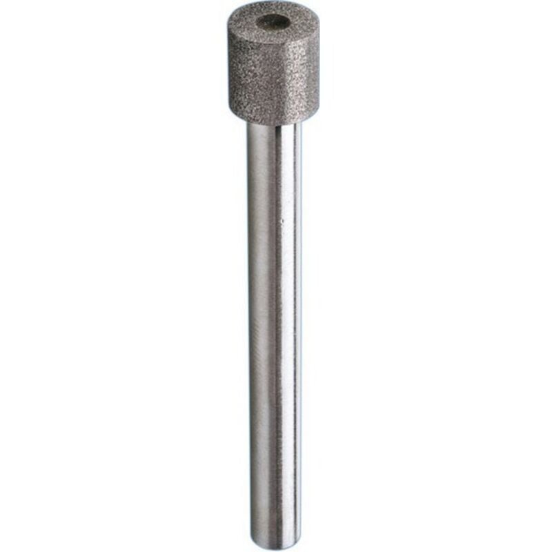 Meule diamantée sur tige cylindrique dzy, ø x hauteur : 10 x 8 mm, Long. de la queue 52 mm, ø de tige 6 mm