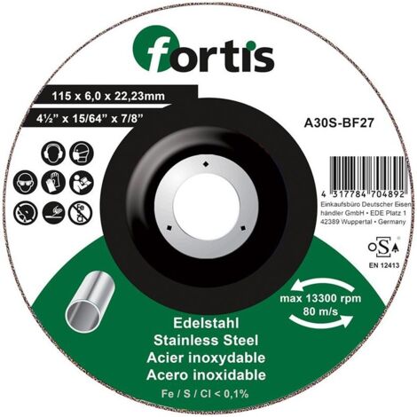 Meule Inox 115 x 60mm FORTIS