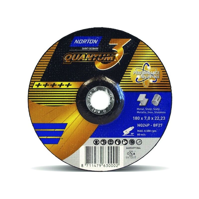 FP - Meule à ébarber quantum 3 - ø 230 mm - Épaisseur 7 mm - norton