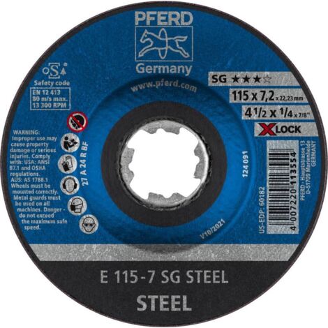 Meule SG X-LOCK STEEL 115x7mm Pferd