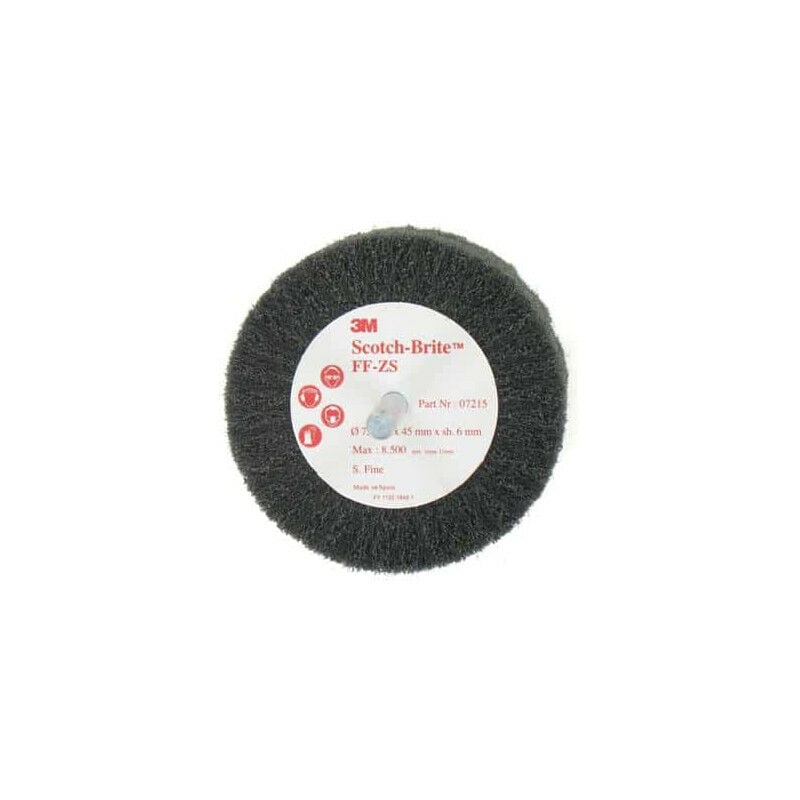 3M - Brosse scotch-brite ff-zs fine diamètre 75 mm x 1