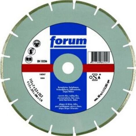 Meule tronçonneuse diamantée, soudée au laser, avec concentration diamantée moyenne, Ø x alésage : 300 x 25,24 mm, Taille de segment H x l 10 x 3,1 mm