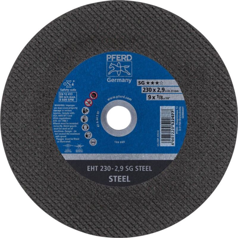 Pferd - sg steel 61328322 Disque à tronçonner 230 mm 25 pc(s) acier